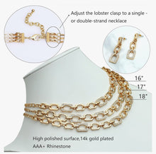 Load image into Gallery viewer, Gold Statement Necklace Costume Jewelry Set for collar Necklace and Earring Set
