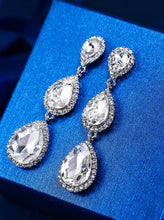 Load image into Gallery viewer, Crystal Teardrop Pear Shape 2.5 Inch Long Earrings
