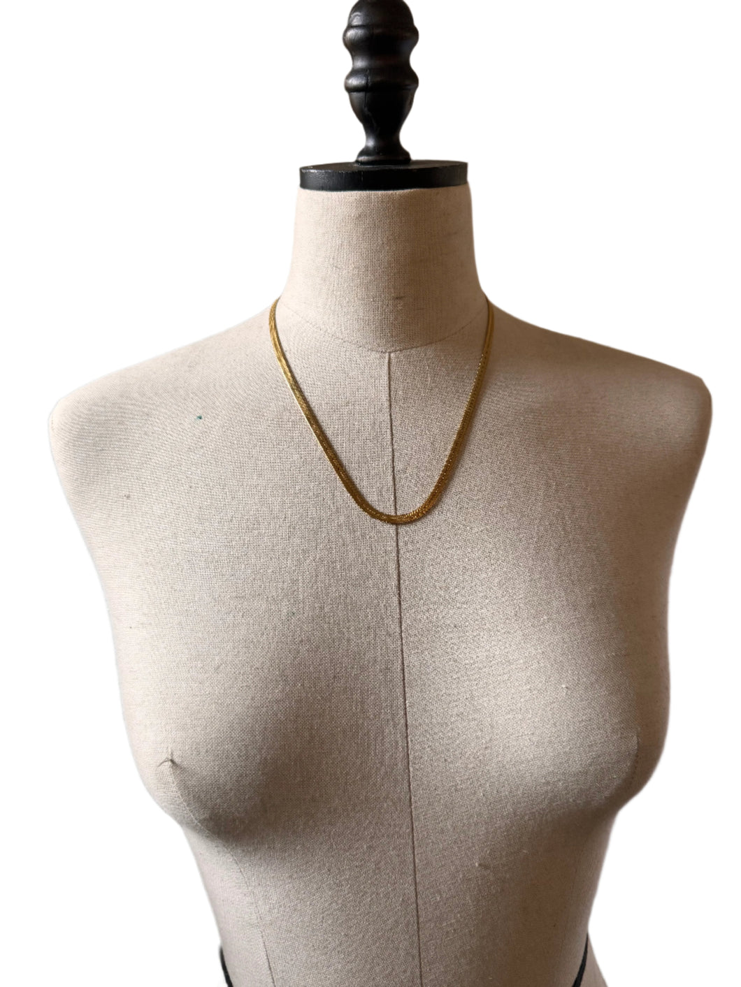 Gold Tarnish Free Herringbone Chain Necklace Genderless Jewelry