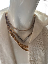 Load image into Gallery viewer, Gold Tarnish Free Herringbone Chain Necklace Genderless Jewelry
