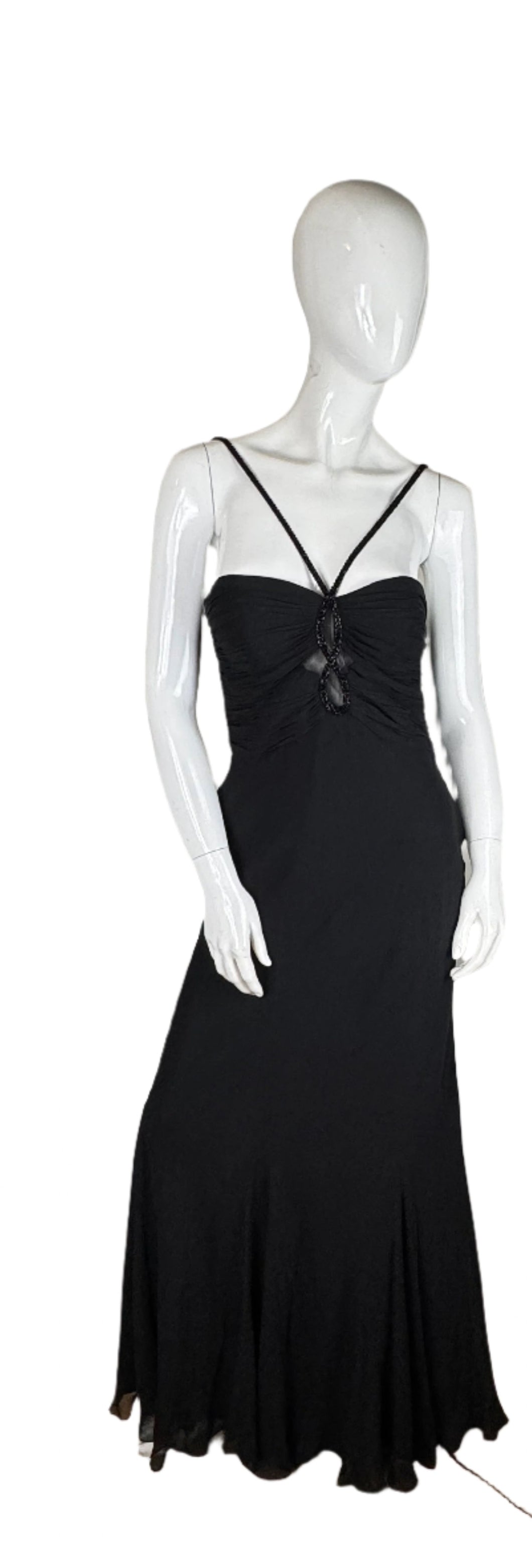 Black Cross Front Gown size 4