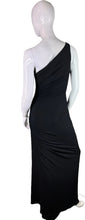 Load image into Gallery viewer, Black One Shoulder Black Gown size 4
