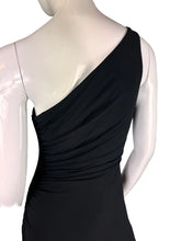 Load image into Gallery viewer, Black One Shoulder Black Gown size 4
