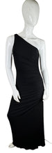 Load image into Gallery viewer, Black One Shoulder Black Gown size 4
