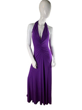 Load image into Gallery viewer, Purple Halter Neck Gown Size 4
