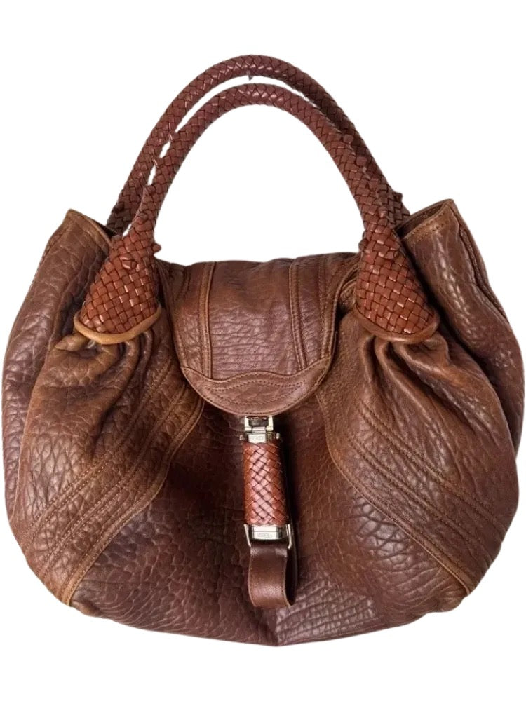 Fendi Vintage Spy Bag Brown Leather