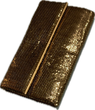 Load image into Gallery viewer, Vintage Whiting &amp; Davis Gold Metal Mesh Clutch Handbag
